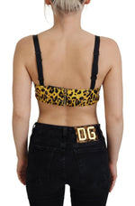 Dolce & Gabbana Chic Leopard Print Sleeveless Corset Women's Top