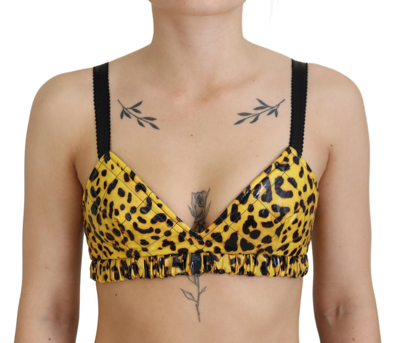 Dolce & Gabbana Chic Leopard Print Sleeveless Corset Women's Top