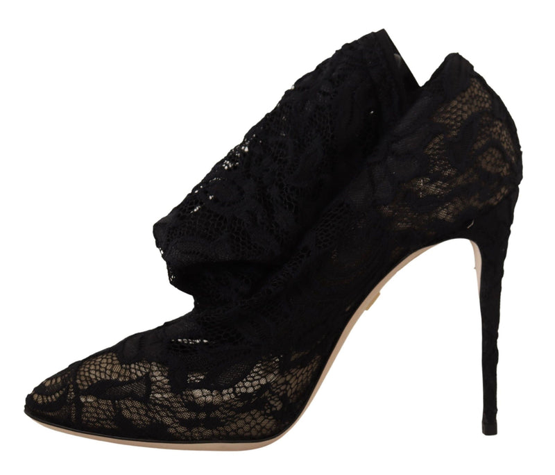 Dolce & Gabbana Elegant Stretch Sock Boots in Women's Black