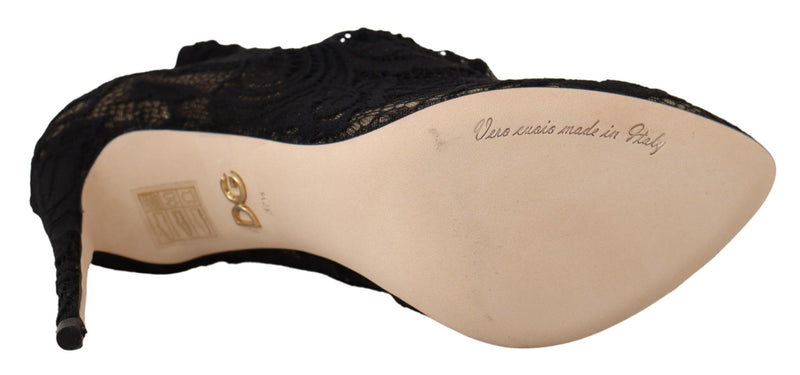 Dolce & Gabbana Elegant Stretch Sock Boots in Women's Black