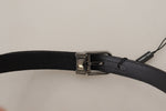 Dolce & Gabbana Elegant Black Cotton-Leather D&amp;G Men's Belt