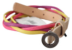 Costume National Multicolor Twisted Faux Leather Women's Belt