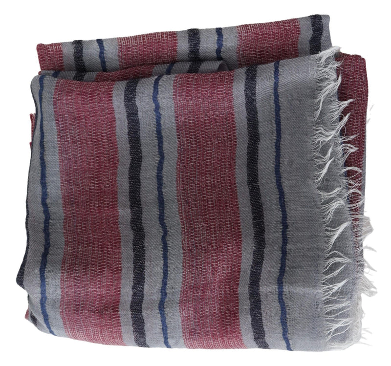 Missoni Multicolor Striped Wool Blend Unisex Neck Wrap Men's Scarf