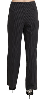 BENCIVENGA Black Striped Cotton Sretch Dress Trousers Women's Pants