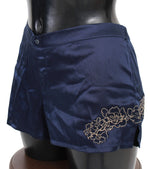 Ermanno Scervino Cotton Blue Lingerie Shorts Women's Underwear