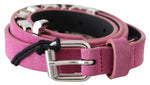 Just Cavalli Fuschia Pink Leather Waist Women's Belt