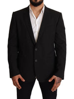 Dolce & Gabbana Black Striped MARTINI Jacket Men's Blazer