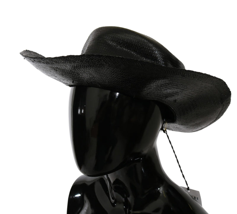 Costume National Black Wide Brim Cowboy Solid Women's Hat