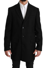 Dolce & Gabbana Black 100% Wool Jacket Coat Men's Blazer