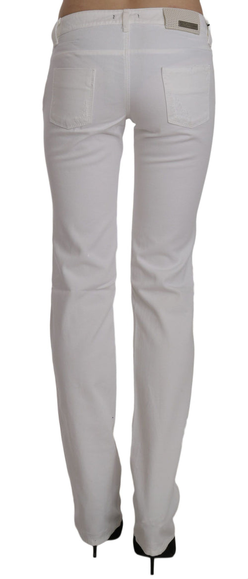 Costume National Chic White Slim Fit Cotton Women's Jeans