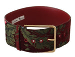 Dolce & Gabbana Engraved Logo Multicolor Leather Women's Belt