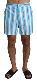 Dolce & Gabbana Striped Elegance Swim Men's Shorts