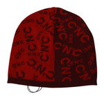 Costume National Red Wool Blend Branded Beanie Men's Hat