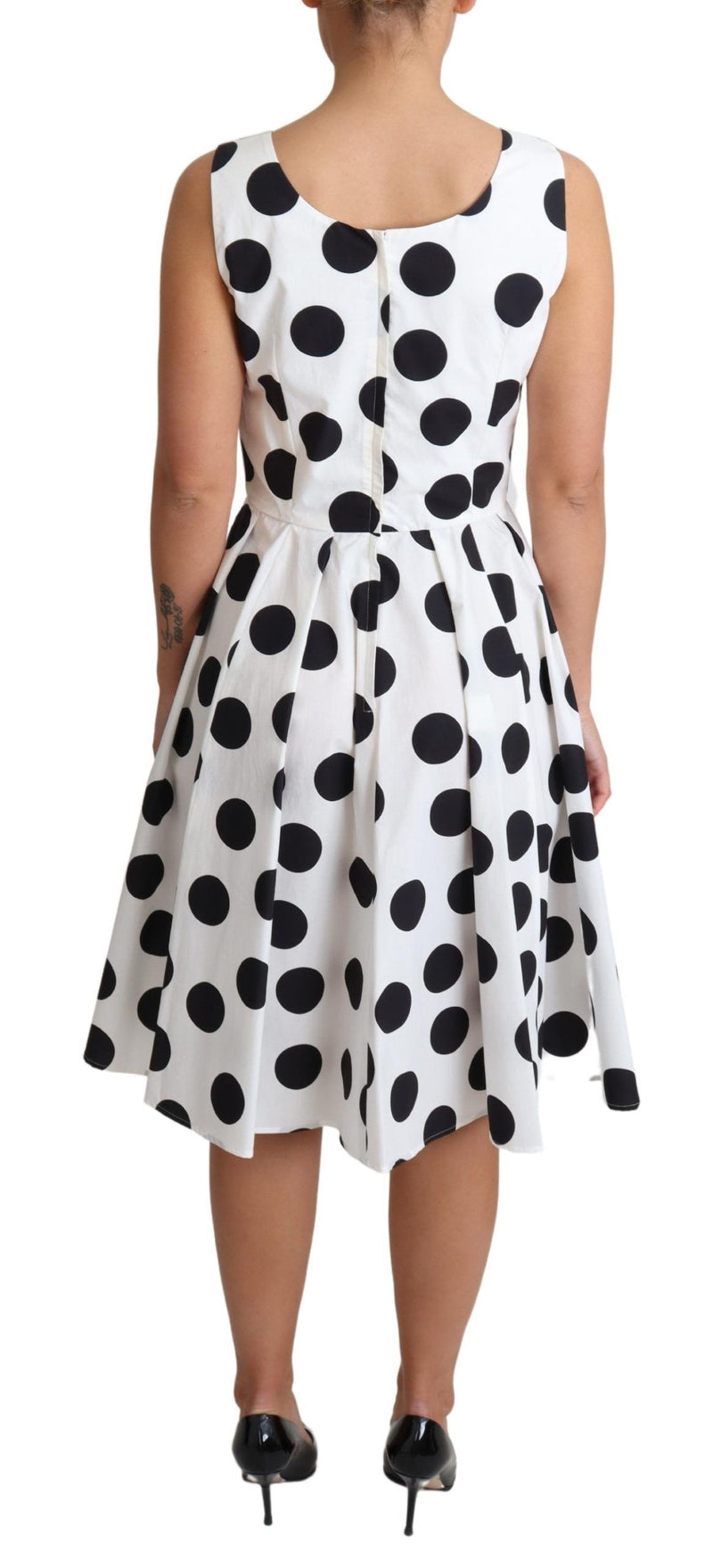 Dolce & Gabbana Sleeveless Polka Dot A-Line Women's Dress