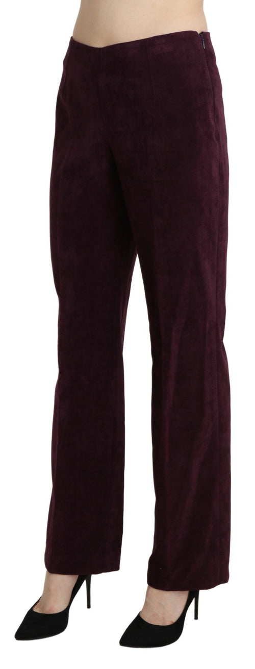 BENCIVENGA Elegant High Waist Straight Purple Women's Pants