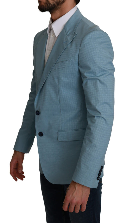 Dolce & Gabbana Elegant Blue Fantasy Pattern Men's Blazer