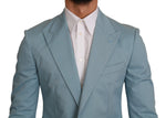 Dolce & Gabbana Elegant Blue Fantasy Pattern Men's Blazer