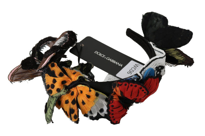 Dolce & Gabbana Tiara Floral Butterfly Sequin Diadem Women's Headband