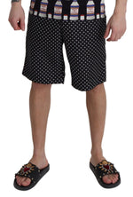 Dolce & Gabbana Black Polka Dots Beachwear Shorts Men's Swimwear