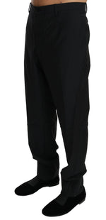 Dolce & Gabbana Black Dress Formal Trouser Men Wool Men's Pants