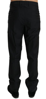 Dolce & Gabbana Black Dress Formal Trouser Men Wool Men's Pants