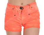 PLEIN SUD Chic Orange Mid Waist Mini Women's Shorts