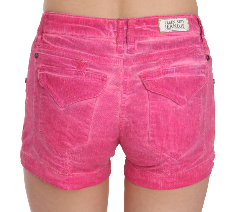 PLEIN SUD Chic Pink Mid Waist Mini Women's Shorts