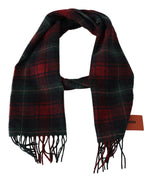 Missoni Elegant Check Wool Scarf with Logo Men's Embroidery