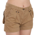 PLEIN SUD Brown Mid Waist 100% Cotton Mini Women's Shorts
