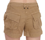PLEIN SUD Brown Mid Waist 100% Cotton Mini Women's Shorts