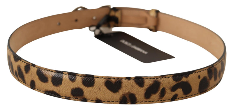 Dolce & Gabbana Elegant Crystal-Embellished Leopard Women's Belt