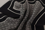 Dolce & Gabbana Elegant Black Silk Geometric Scarf for Men's Men