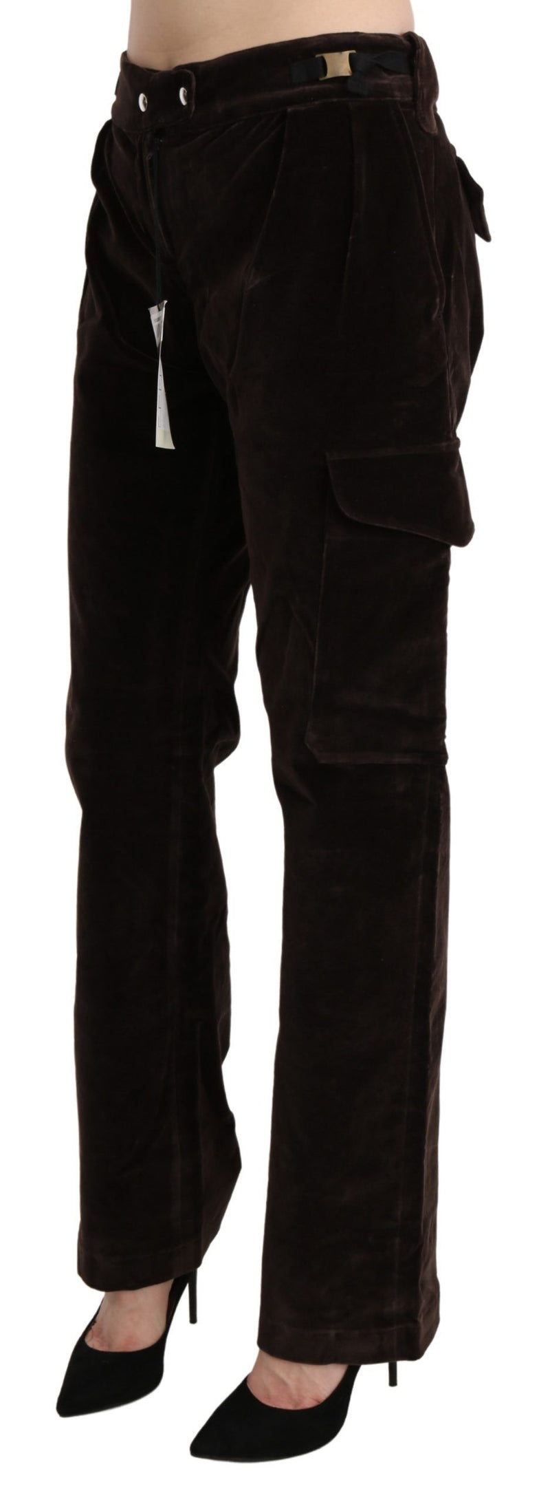 Ermanno Scervino Chic High Waist Cargo Pants in Sophisticated Women's Brown