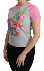 Moschino Gray and pink Cotton T-shirt My Little Pony Women's Top
