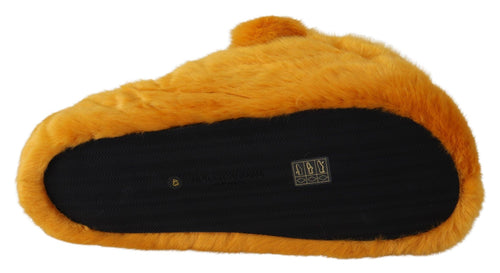 Dolce & Gabbana Yellow LION Flats Slippers Sandals Men's Shoes