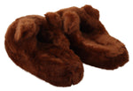 Dolce & Gabbana Teddy Bear Embellished Brown Men's Loafers