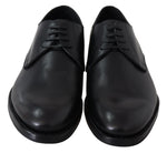 Dolce & Gabbana Black Leather SARTORIA Hand Made Men's Shoes