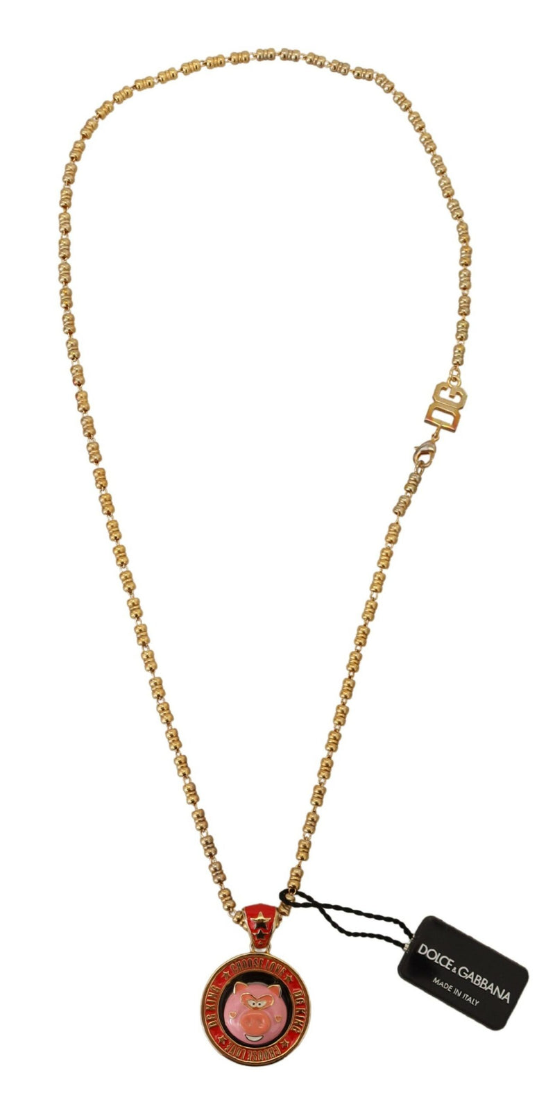 Dolce & Gabbana Elegant Gold Charm Chain Women's Necklace