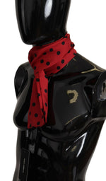 Dolce & Gabbana Elegant Silk Men's Scarf in Black &amp; Men's Red