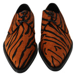 Dolce & Gabbana Tiger Pattern Dress Shoes with Pony Women's Hair