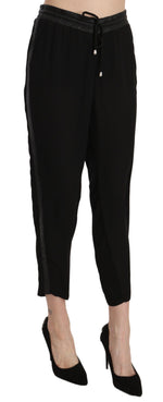 Guess Chic High Waist Cropped Pants in Elegant Women's Black