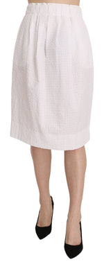 L'Autre Chose Elegant White Pencil Women's Skirt