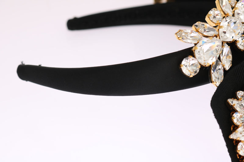 Dolce & Gabbana Elegant Black Crystal Headband Women's Diadem