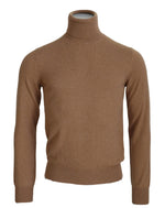 Dolce & Gabbana Beige Cashmere Turtleneck Pullover Men's Sweater