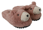 Dolce & Gabbana Chic Pink Bear House Slippers by Women's D&amp;G
