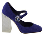 Dolce & Gabbana Elegant Purple Suede Mary Janes Women's Pumps