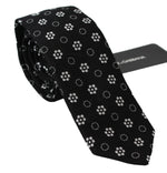 Dolce & Gabbana Black 100% Silk Floral Print Print Classic Men's Tie