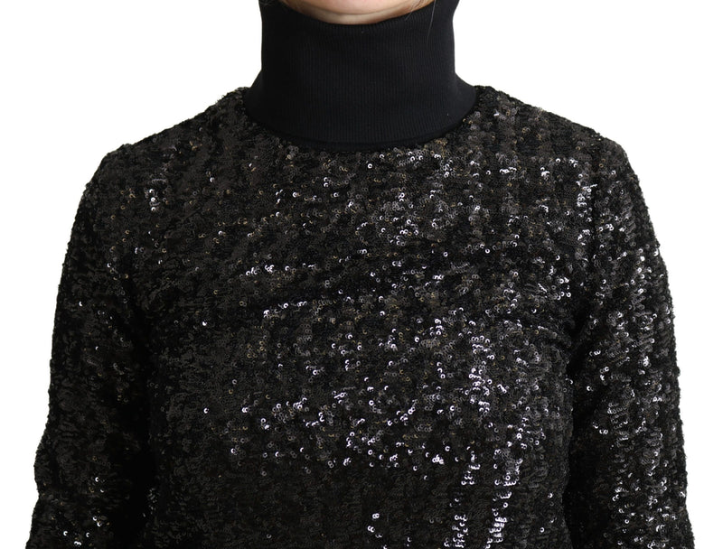 Dolce & Gabbana Elegant Sequined Turtleneck Women's Sweater