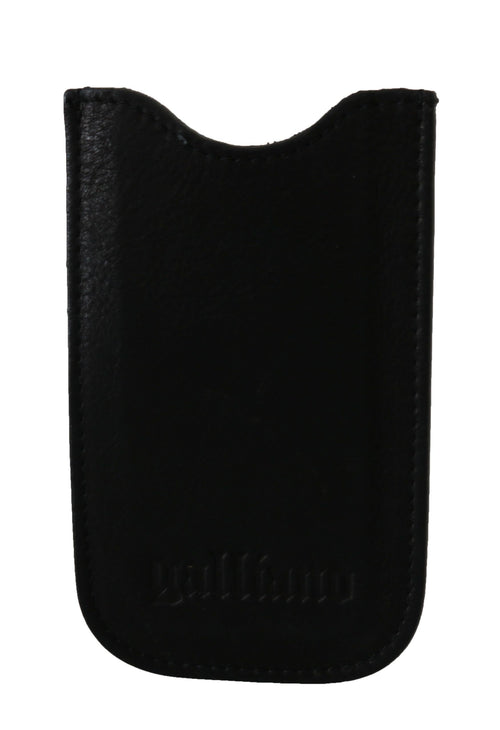 John Galliano Black Leather Multifunctional Men ID Bill Card Holder Men's Wallet