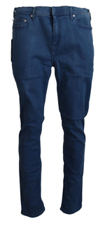 Neil Barrett Chic Skinny Blue Pants for a Sharp Men's Look